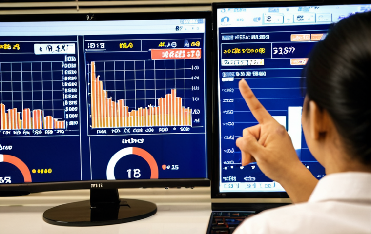 **

A brightly lit, modern Thai office filled with people analyzing financial statements (งบการเงิน). Close-up shot of a person pointing to a P/E Ratio (P/E Ratio) on a screen. Soft focus background showing charts and graphs. Thai baht (฿) symbols subtly incorporated into the design. The overall feeling is professional and analytical.

**