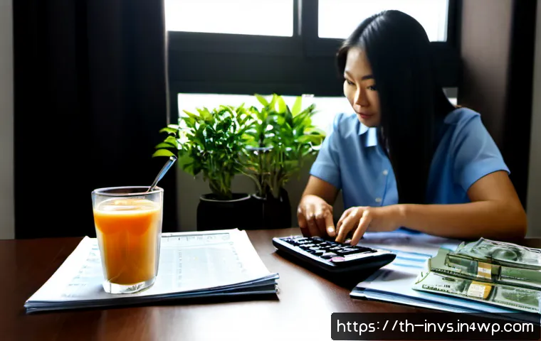 Home 17 가치 투자 실전 나만의 투자 철학 만들기 - Photorealistic Thai value investor in a calm Bangkok apartment workspace, thoughtfully comparing a m...